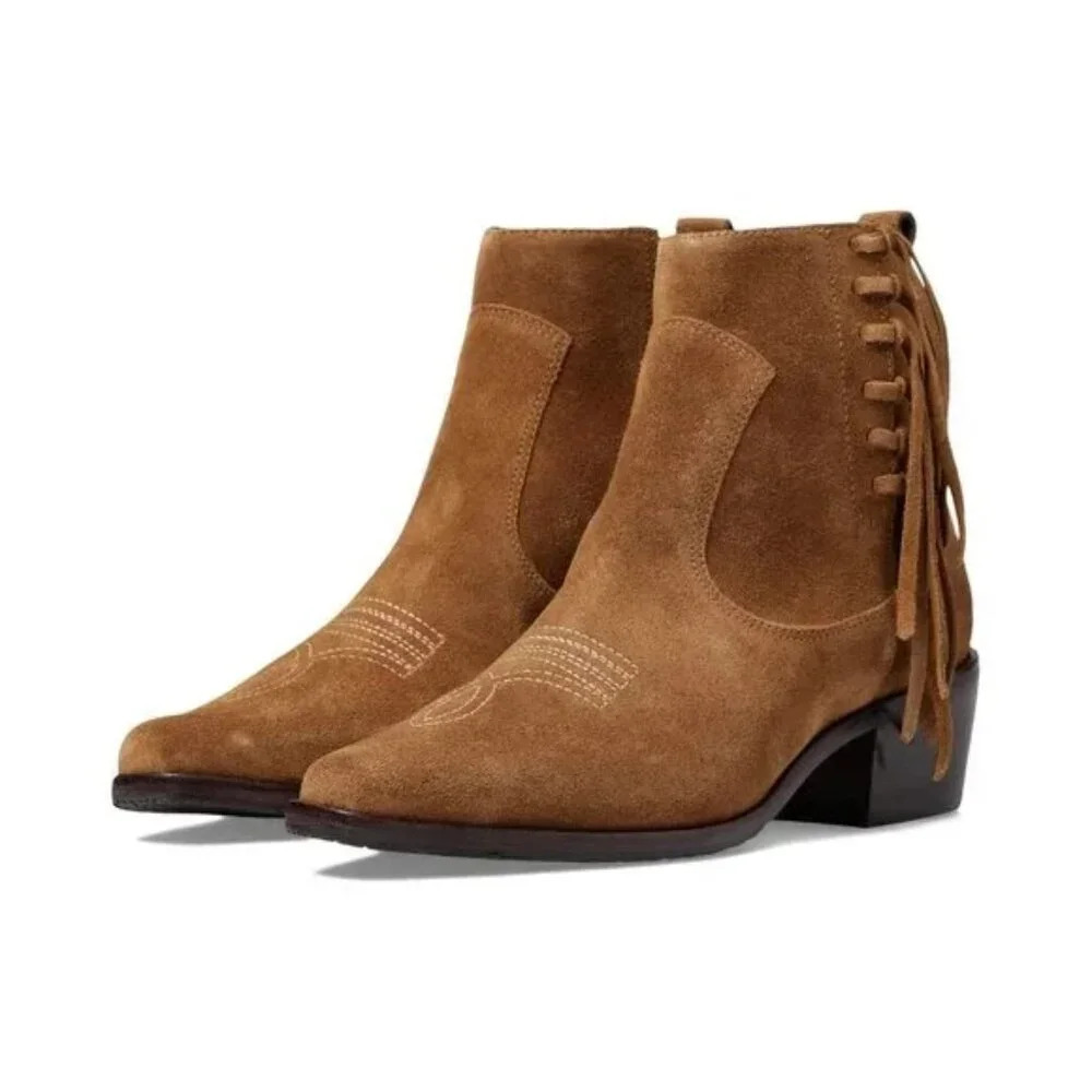 Donald Pliner Women's Suede Mona Boot in Saddle. Sz: 8.5